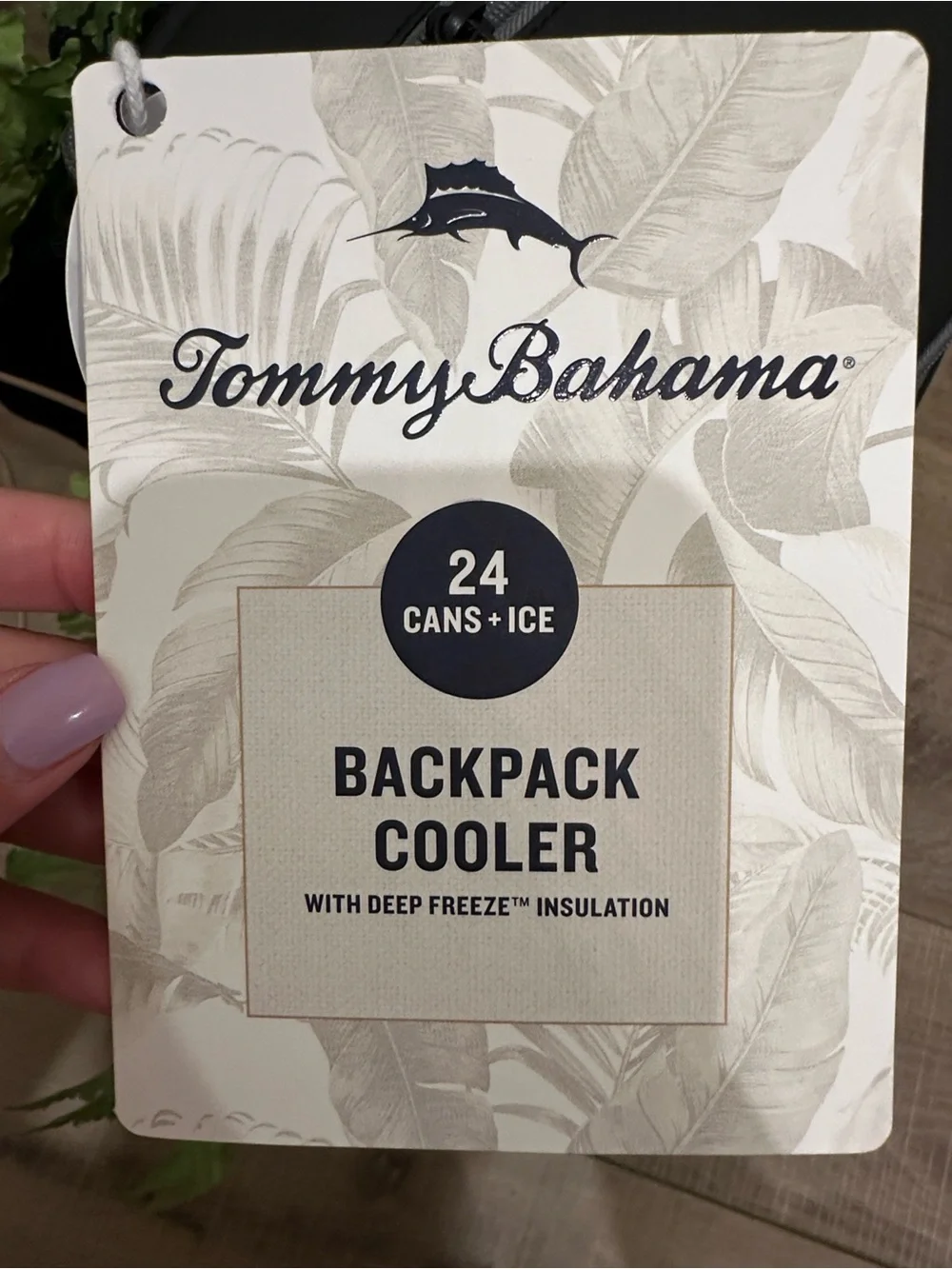 Tommy Bahama Black Cooler Backpack with American Flag Trim